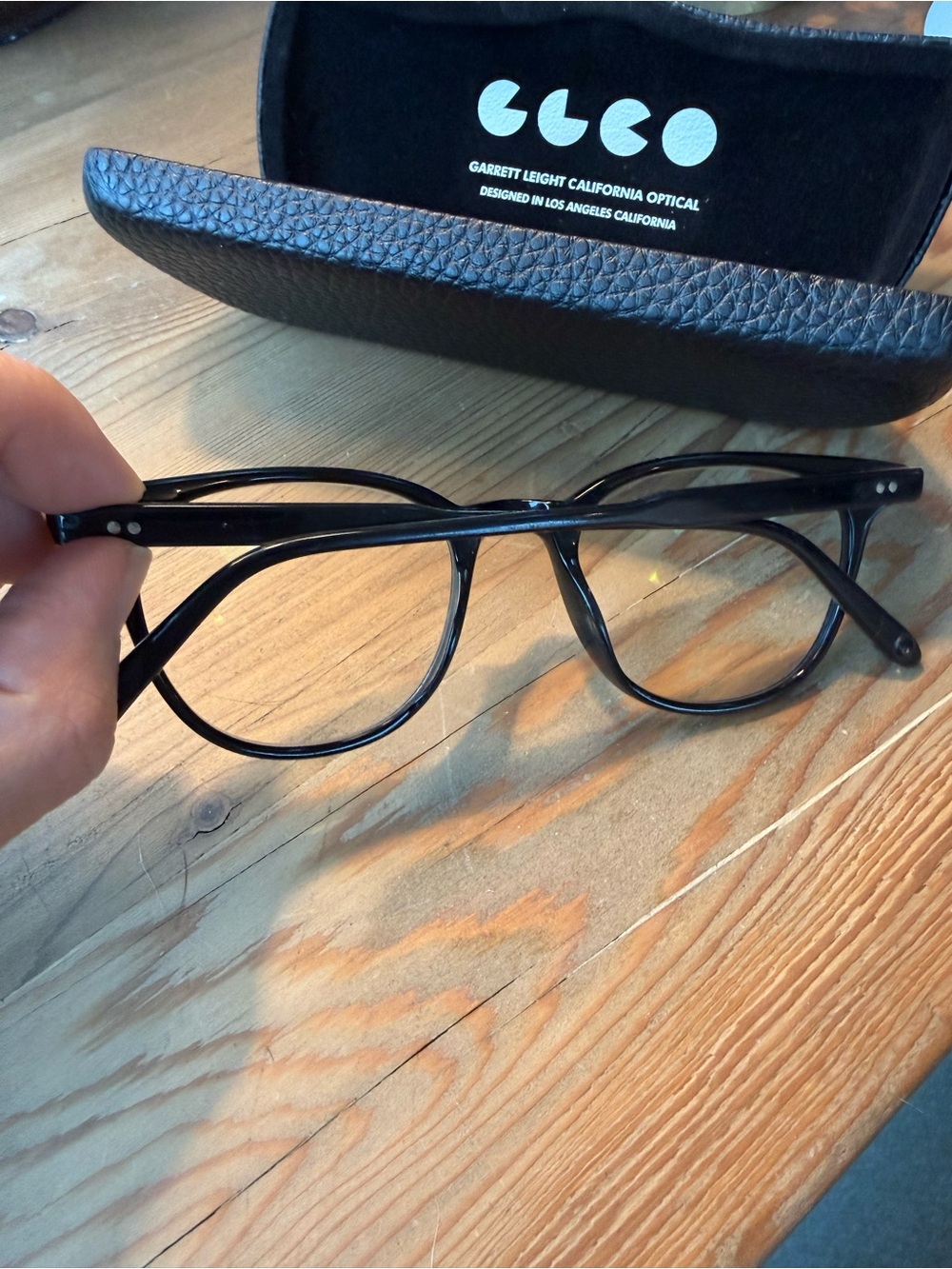 Garrett Leight Black Wellesley Optical Glasses - Picture 2 of 5